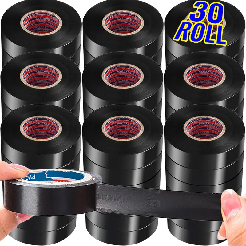 30/2pcs Electrical Insulation Tape Grade Rubber Adhesive Voltage Flame Retardant Waterproof Sealant Electrician Repair Essential Zpaxo