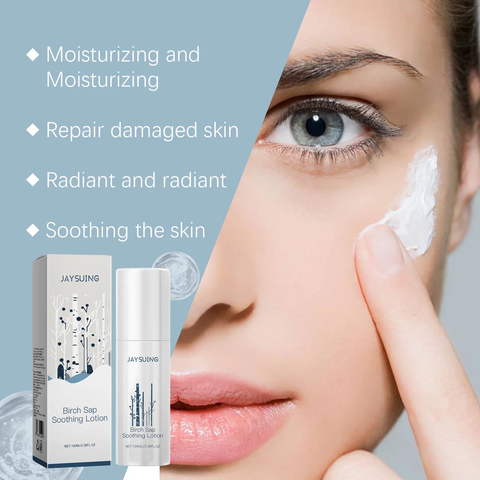 Jaysuing Birch Juice Lotion, Moisturizing Spray & Face Cream Set Skincare Moisturizer Set Zpaxo