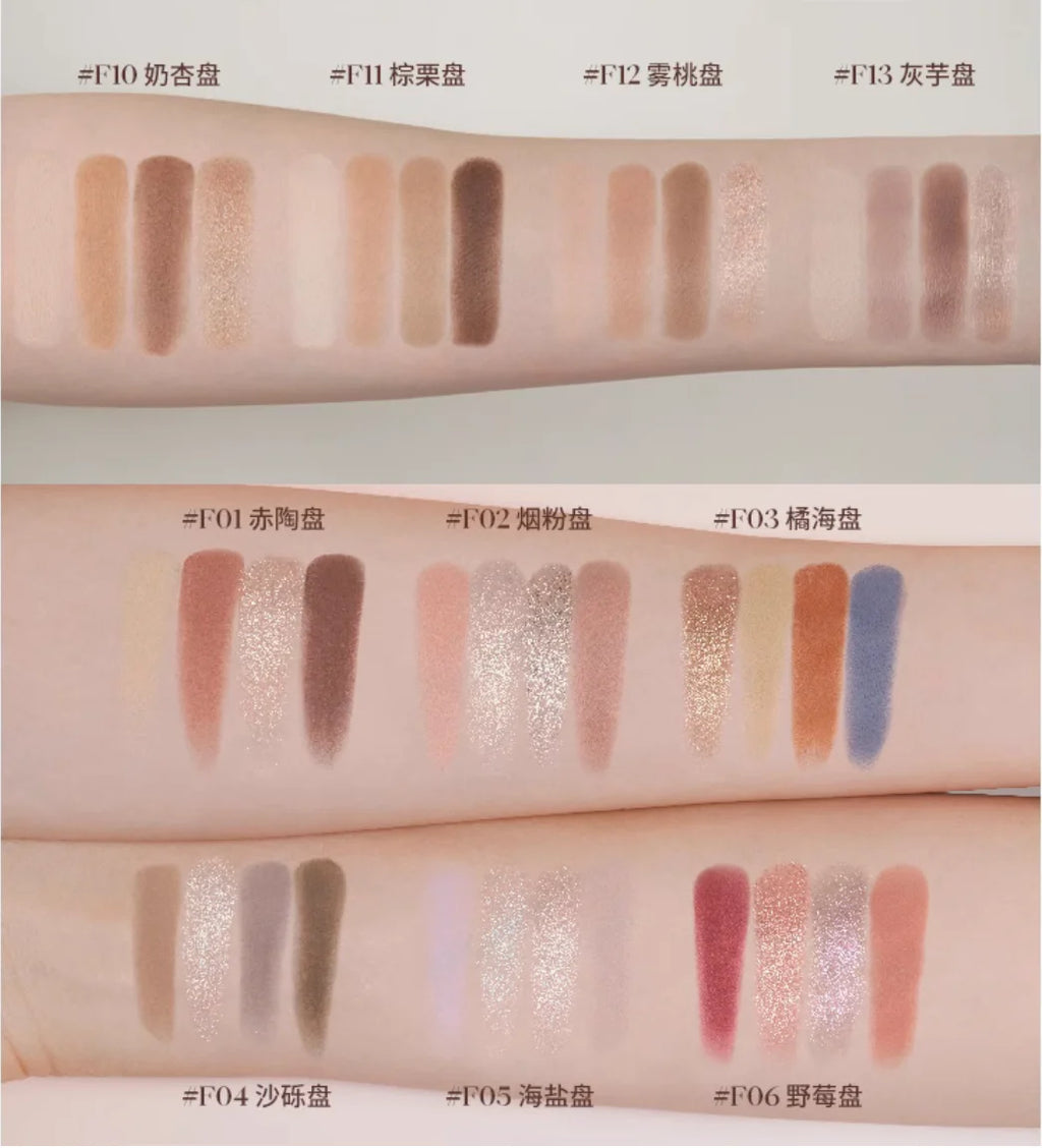 JOOCYEE 4 Colors Eyeshadow Palette Matte Smoked Daily Portable Makeup Zpaxo