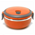 Vacuum Insulated Stainless Steel Lunch Box – Leakproof Food Flask Insulated Lunch Box Zpaxo orange-650ml