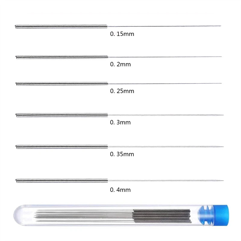 10pcs 3D Printer Stainless Steel Nozzle Cleaning Needles Kit 0.2/0.3/0.4/0.5/0.6/0.8/1.0mm Nozzle Drills Needle For 3D Printer Zpaxo