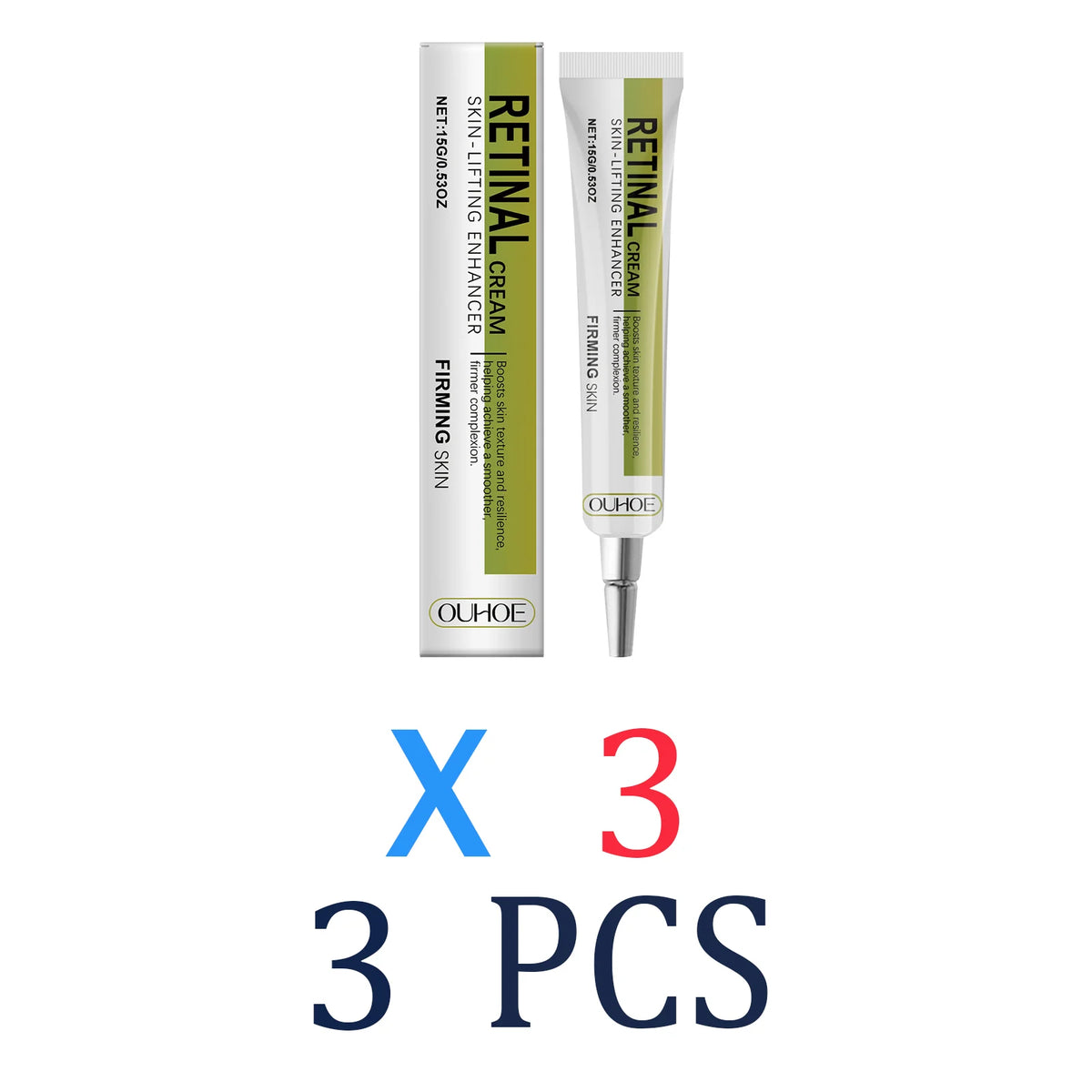 Retinol Cream Face Wrinkle Brightening Firming Moisturizer Hyaluronic Zpaxo 3 Pcs