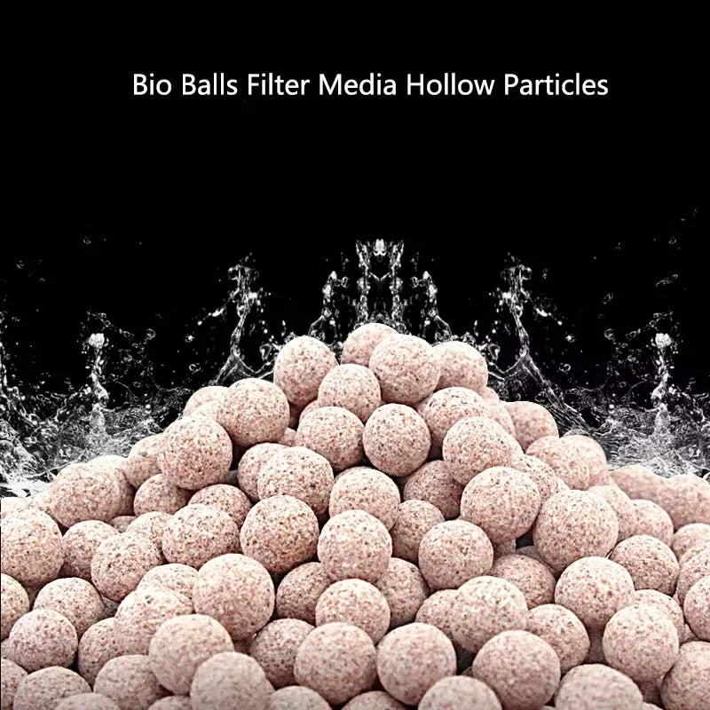 Fish Tank Filter Material Quartz Ball Pill Pond Water Purification Aquarium Shop Filter to Remove Yellow Water Bacteria Hollow Zpaxo 100G