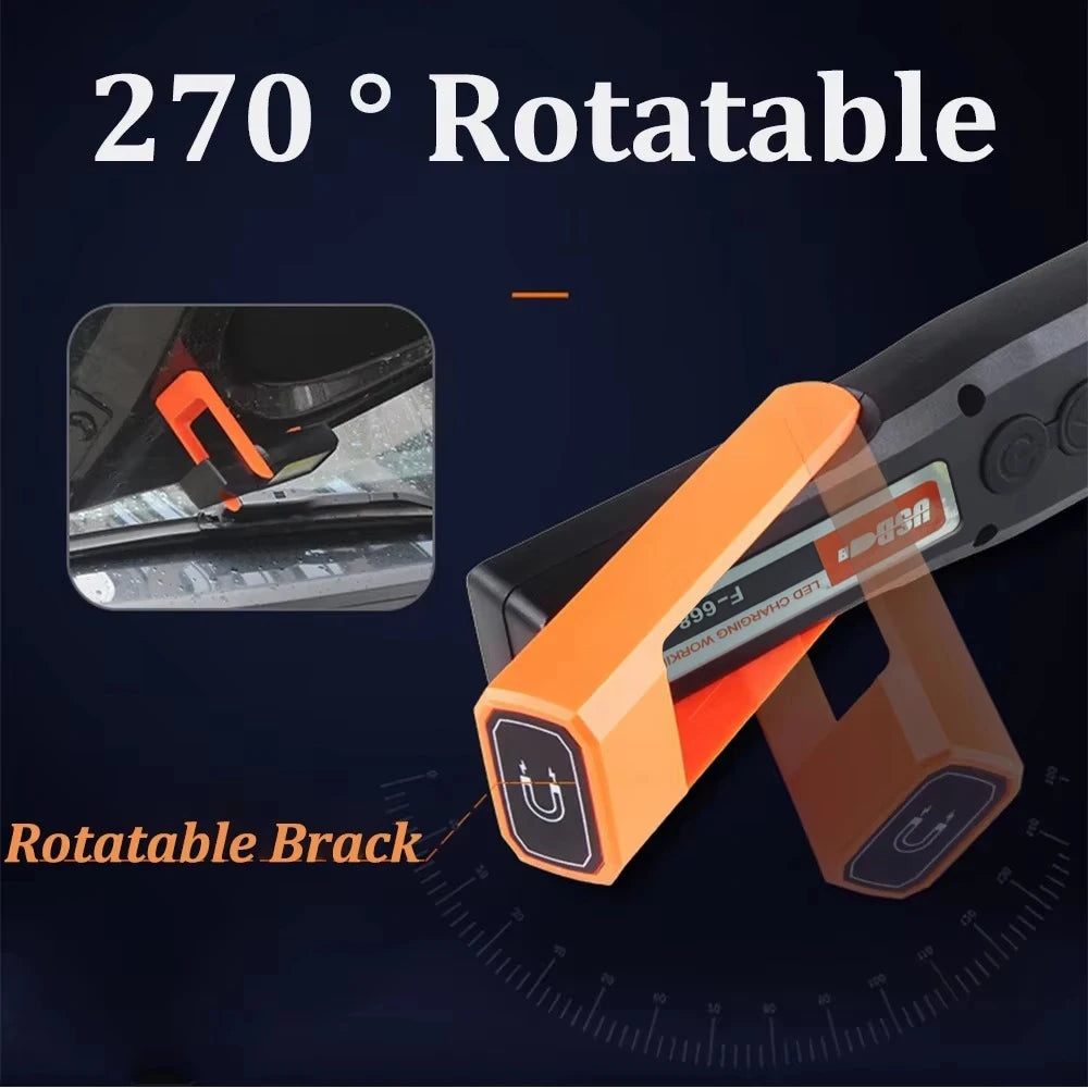 COB LED Magnetic Work Light – USB Rechargeable Flashlight Lantern LED Work Light Zpaxo