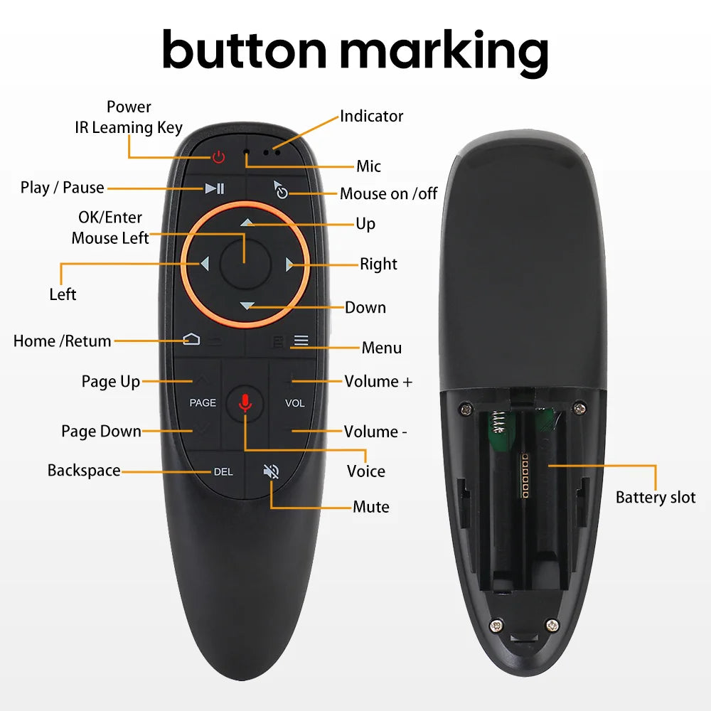 5 G10S Voice Remote Control Wireless Air Mouse Gyroscope Controller Zpaxo