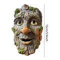 Tree Faces Decor Outdoor Resin Old Man Face Statue Yard Art Garden
