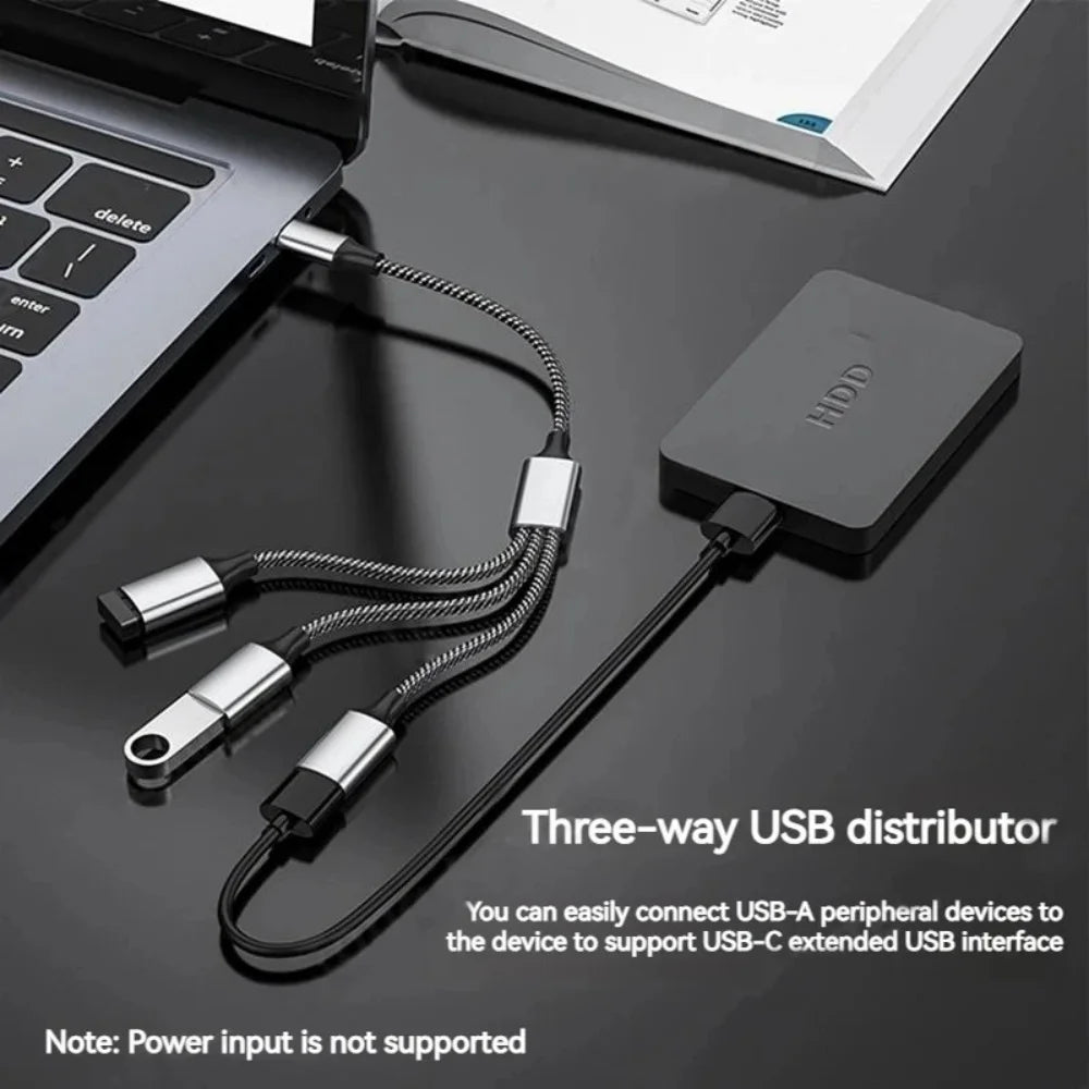 USB-C OTG Hub – 4-Port Type-C to USB Splitter Adapter USB-C Hub Adapter Zpaxo