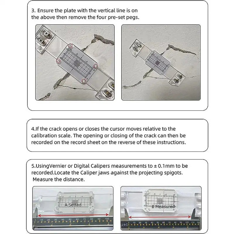 Crack Monitoring Gauge Building Wall Standard Monitor Tell-tale