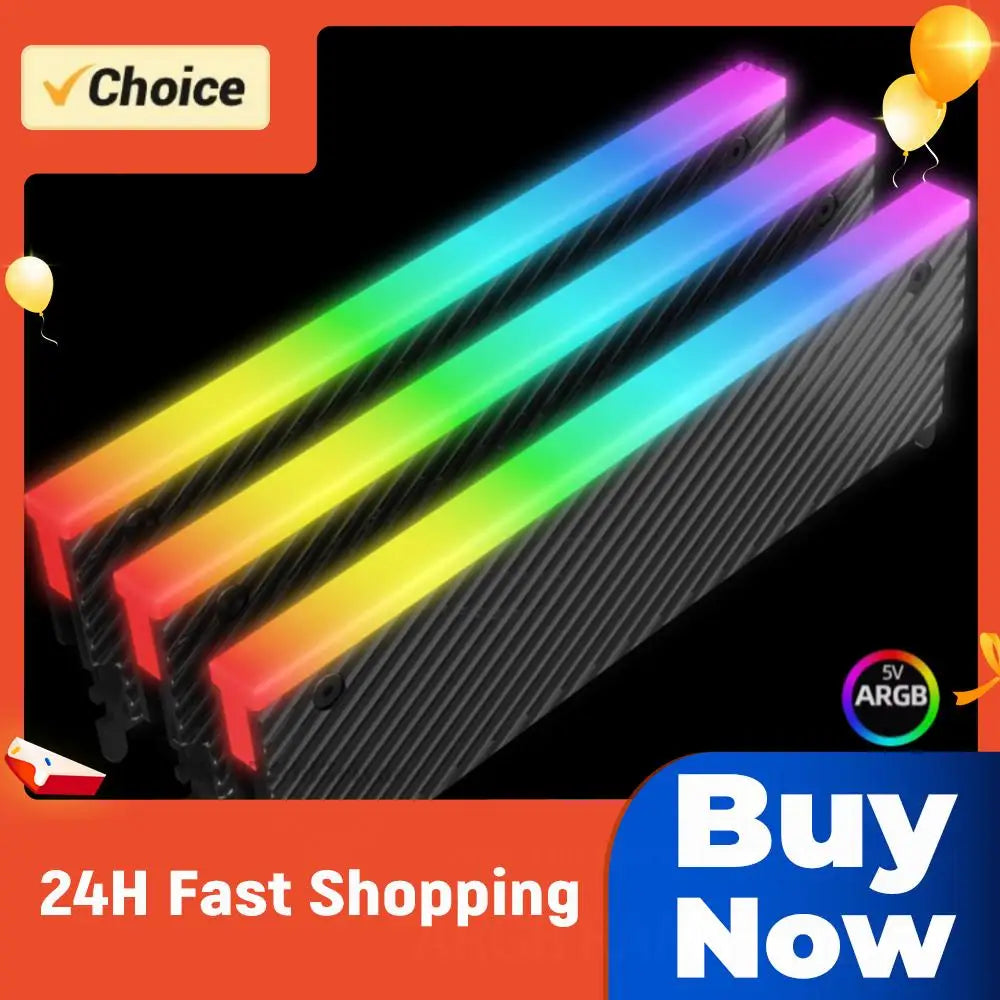 5V 3PIN ARGB RAM Heatsink Radiator Cooler Aura Sync Memory Cooling