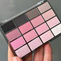 16-Color Matte Black Pink Eyeshadow Palette Pearlescent Low Zpaxo 16