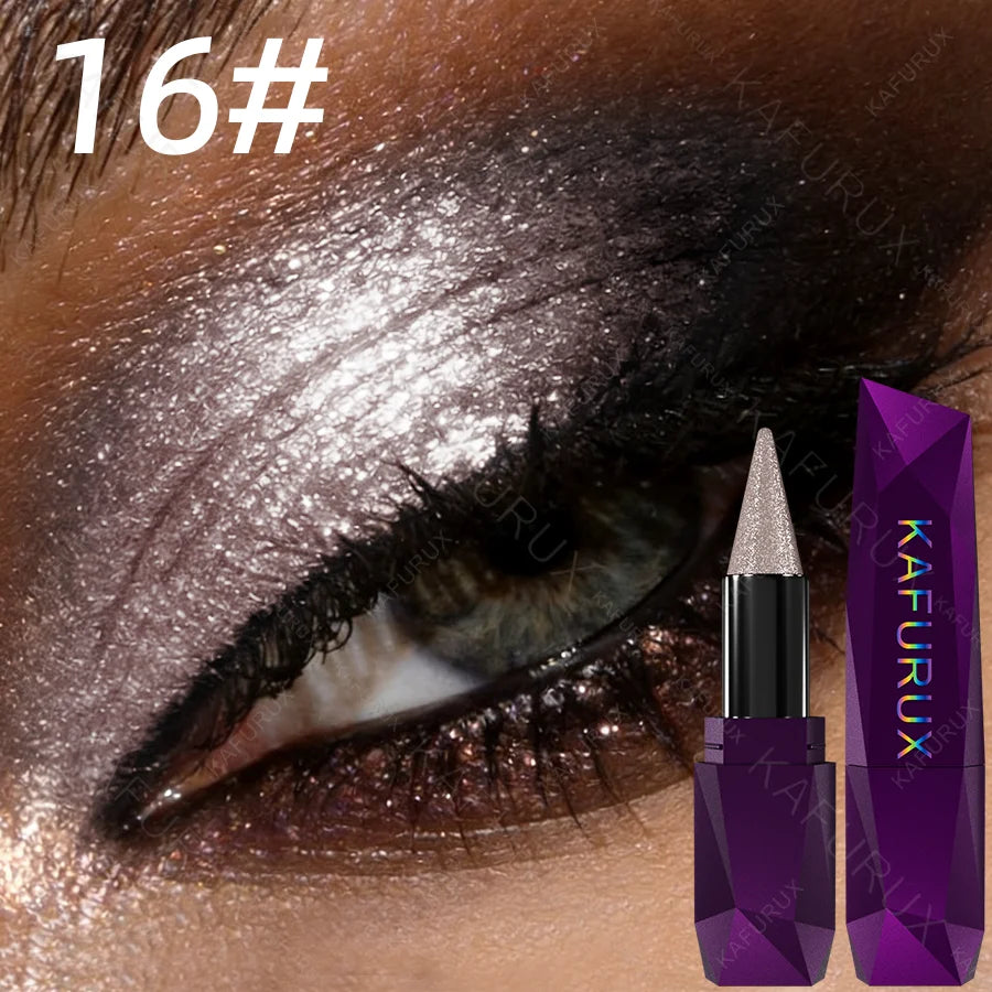 Metallic Brown Eyeshadow Pencil Glitter Silkworm Liner Pen Zpaxo 16
