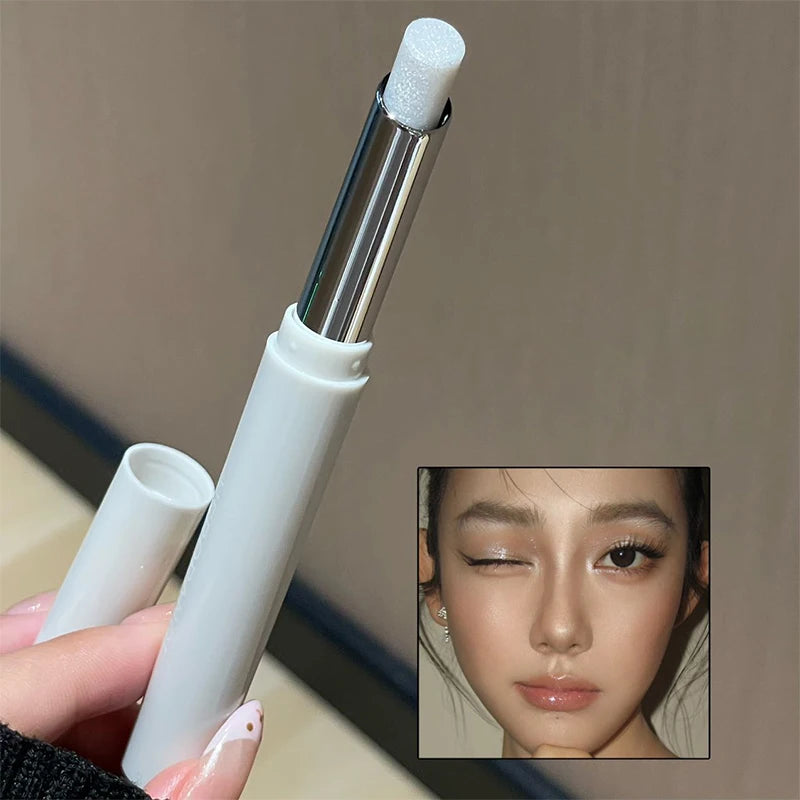 Punk Purple Glitter Eyeshadow Stick Pearlescent Highlight Shadow Stick Waterproof Lasting Shimmer Metallic Eyeshadow Makeup Zpaxo
