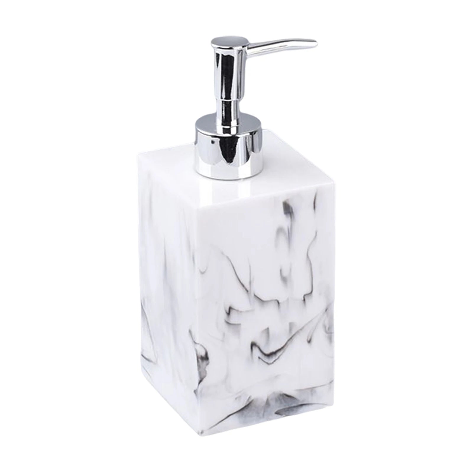 Marble Texture Soap Dispenser Resin Leakproof Hand Soap Liquid Dispenser for Kitchen Laundry Room Hotel Countertop Bathroom Zpaxo 500mL White 2