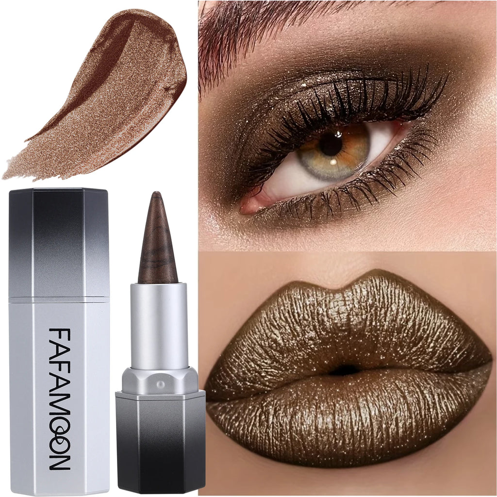 2-in-1 Pearl Lip Gloss Waterproof Rendering Long-lasting Luster Daily Zpaxo