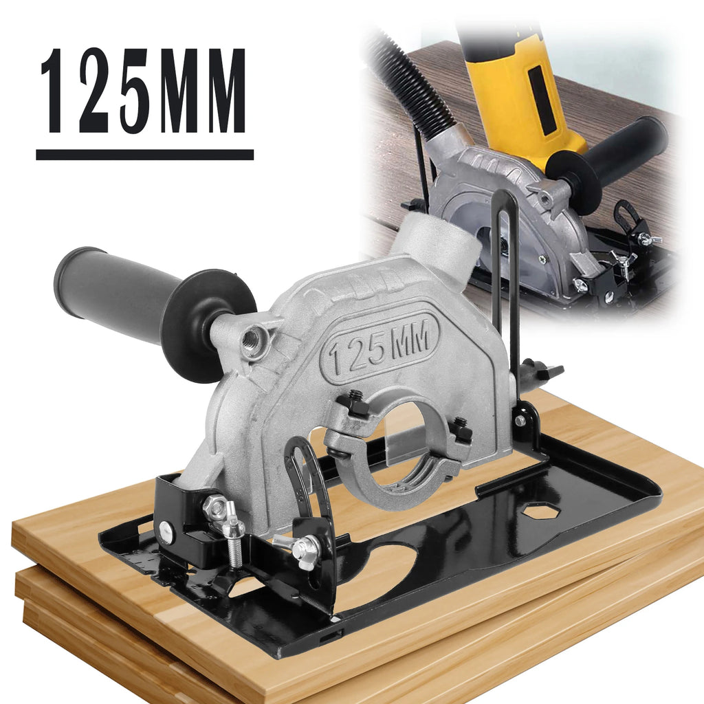 125 Types Angle Grinder Balance Bracket Converter to Heavy Duty Cutting Machine Tools Protection Cover Carpenter Builders w/Base Zpaxo