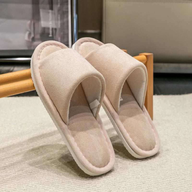 Men's Indoor Open Toe Slippers Soft Comfortable Home Shoes Anti-skid