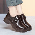 British Loafers Versatile Thick-soled Retro Small Leather Shoes Zpaxo YZL9282 Brown 40(insole 24.5cm) China Mainland