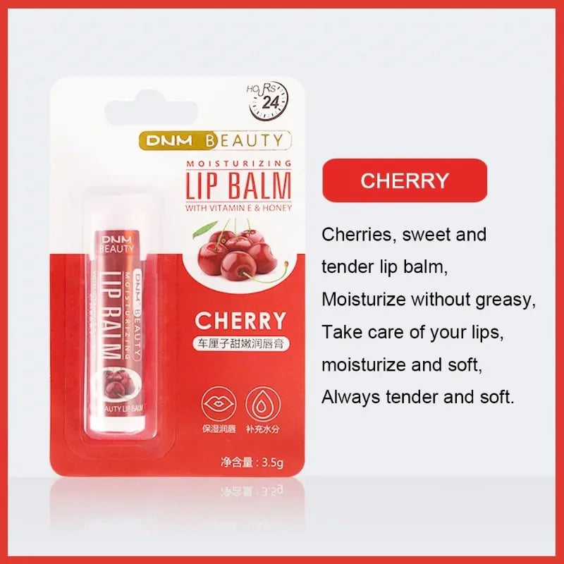 18 Flavors Fruit Lip Balm Oil Moisturizing Long-lasting Gloss Clear Zpaxo Cherry