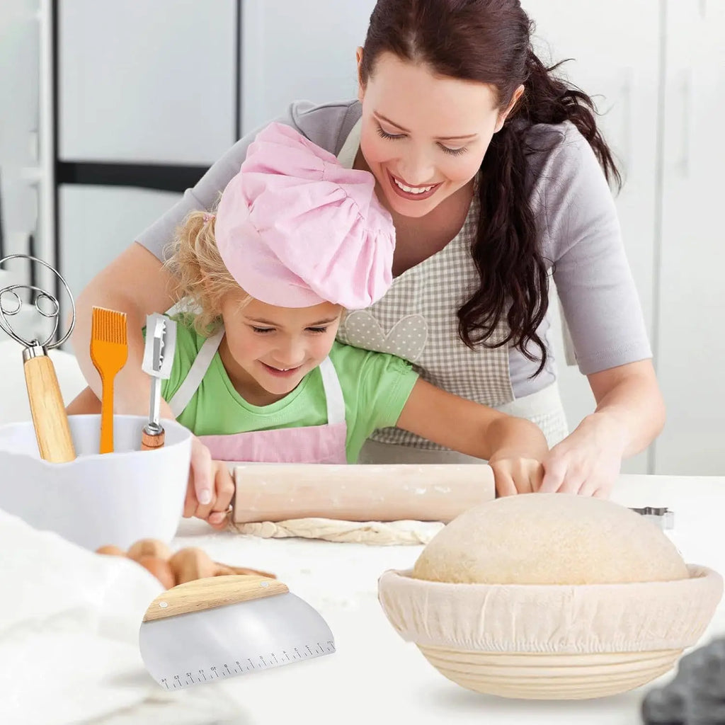 Bread Include Banneton Baskets Basket Covers Metal Scraper Plastic Zpaxo