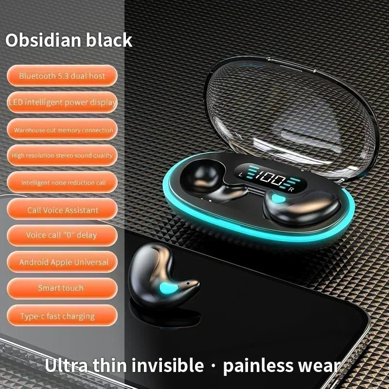 2026New X55 Wireless Earphones Headphones Noise Reduction Sport Game Zpaxo Black