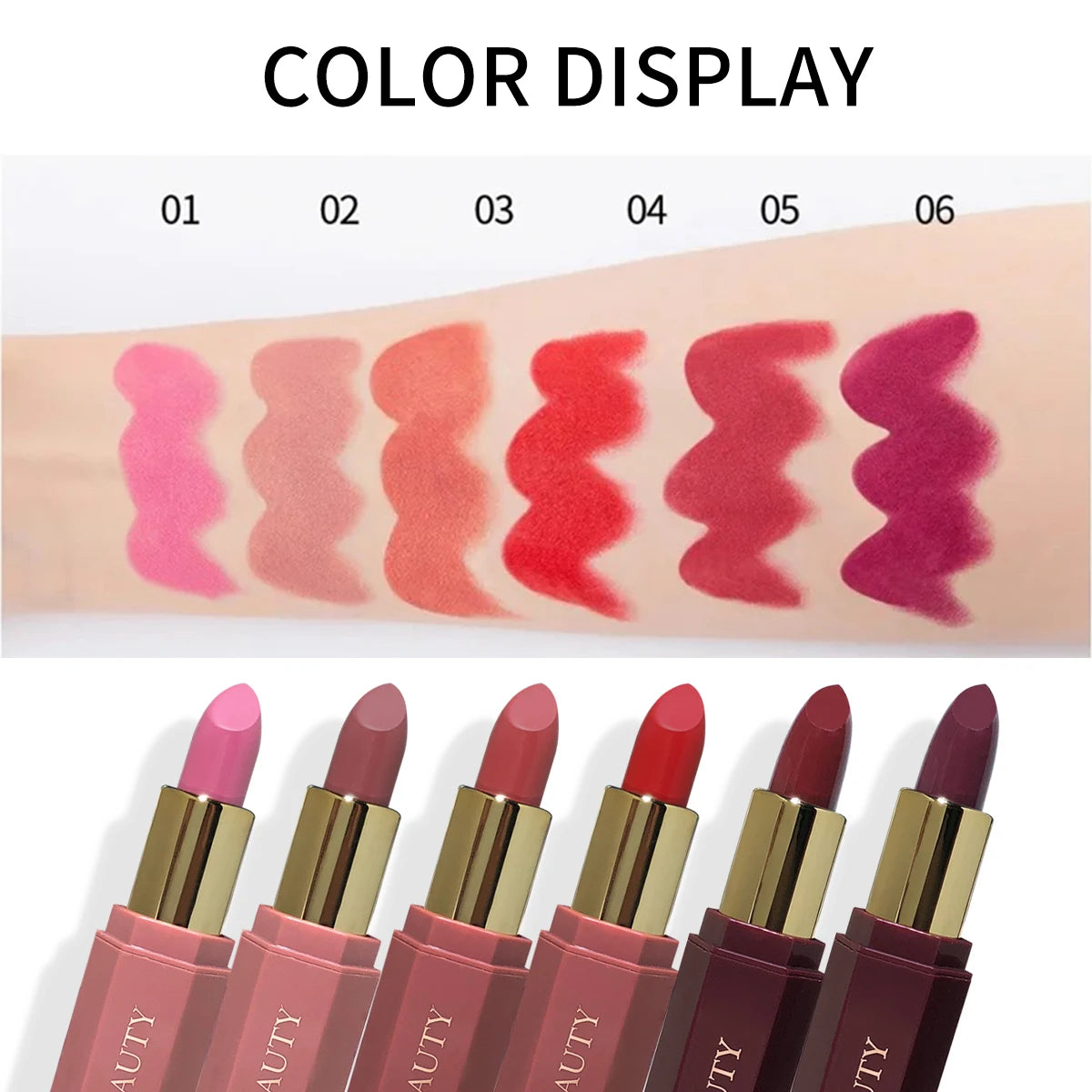 Matte waterproof velvet nude lipstick - Sexy red-brown long-lasting makeup - Professional style, easy to carry Zpaxo