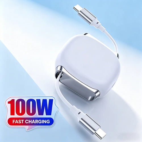 100W Retractable USB-C Fast Charging Cable – 1M PD Type C USB-C Charging Cable Zpaxo
