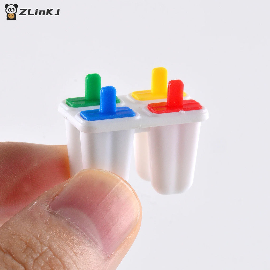 ▶1 Set Mini Ice Stick Ornament Cute Miniature Dollhouse Food Simulation Ice Cream Popsicle Model For Doll DIY Accessories Zpaxo