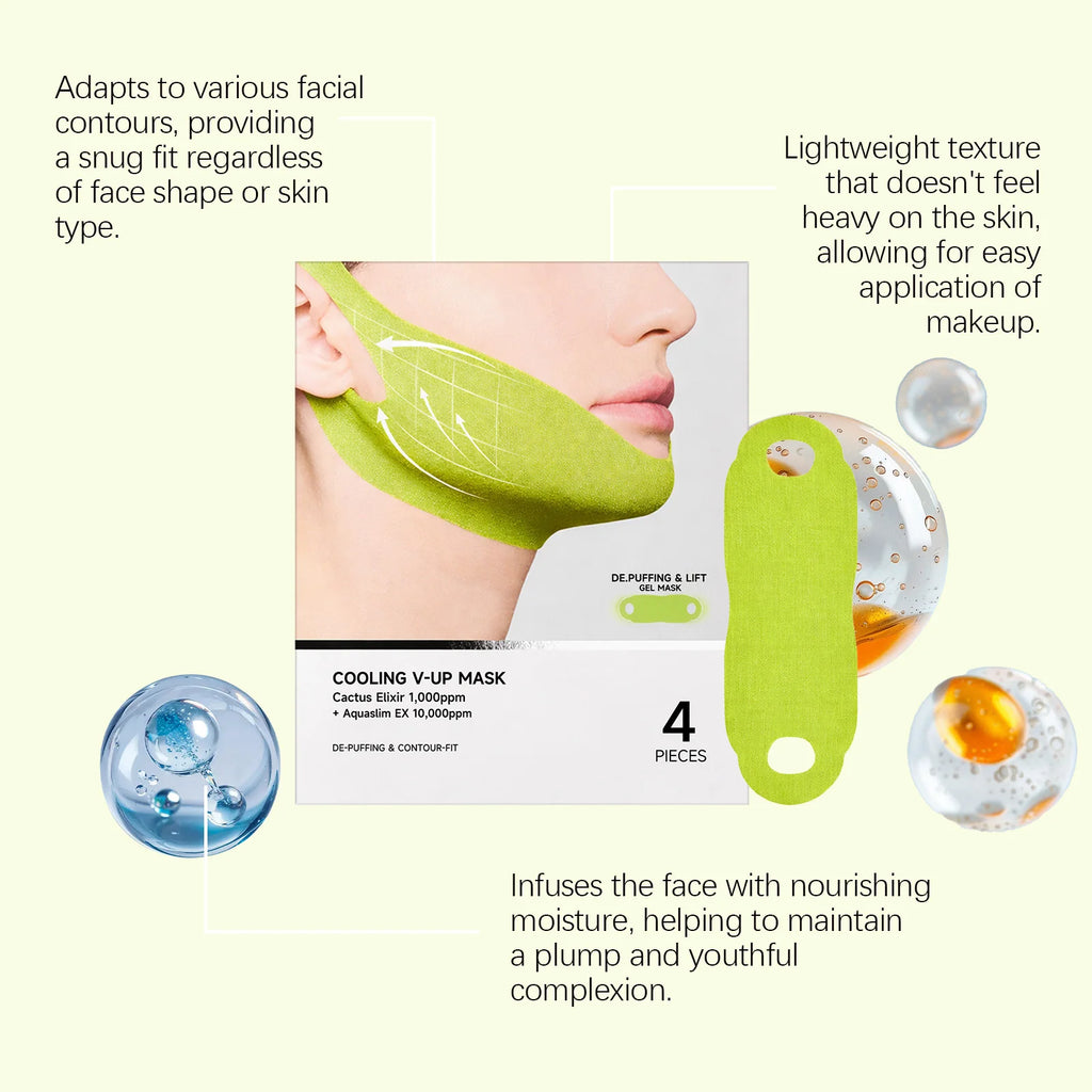 Hoygi Cooling V-Up Face Lifting Mask | V-Shape Chin Firming Patch Face Lifting Mask Zpaxo