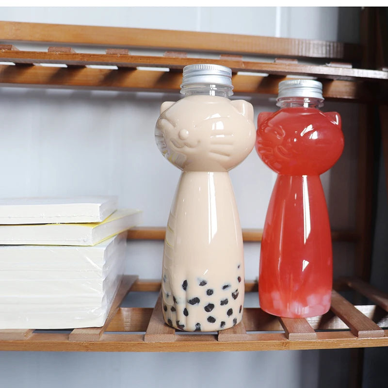 Cat Shaped Water Bottle 12/17oz – Cute BPA-Free Portable Cup