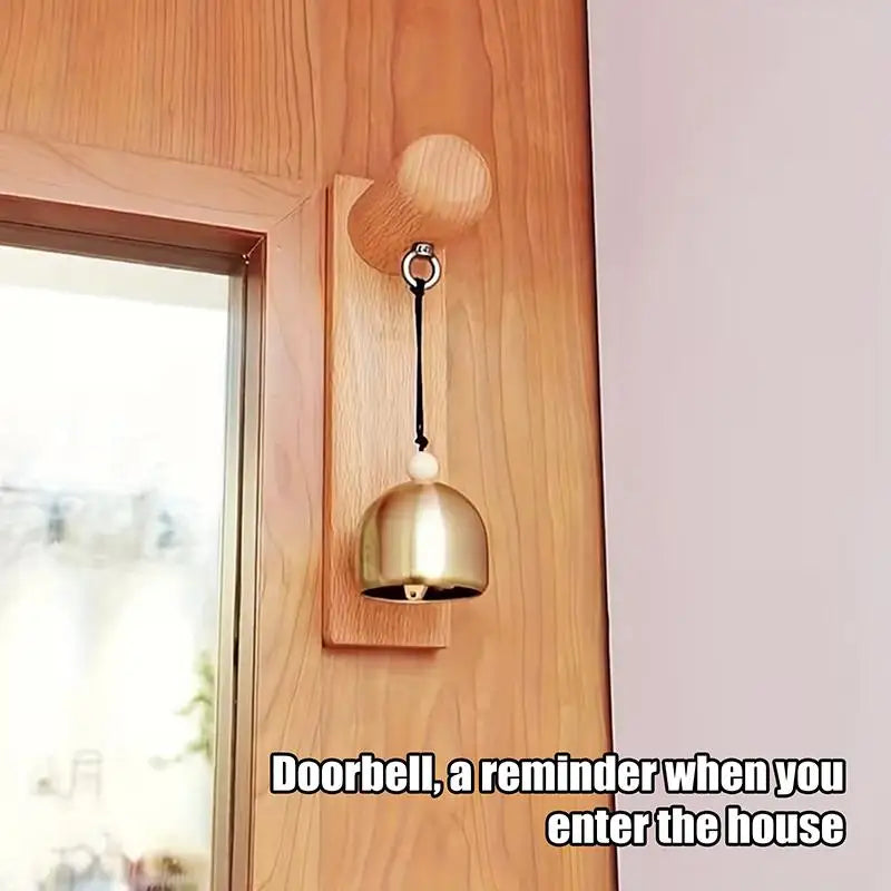 Vintage Wooden Doorbell – Mechanical No-Power Rustic Farmhouse
