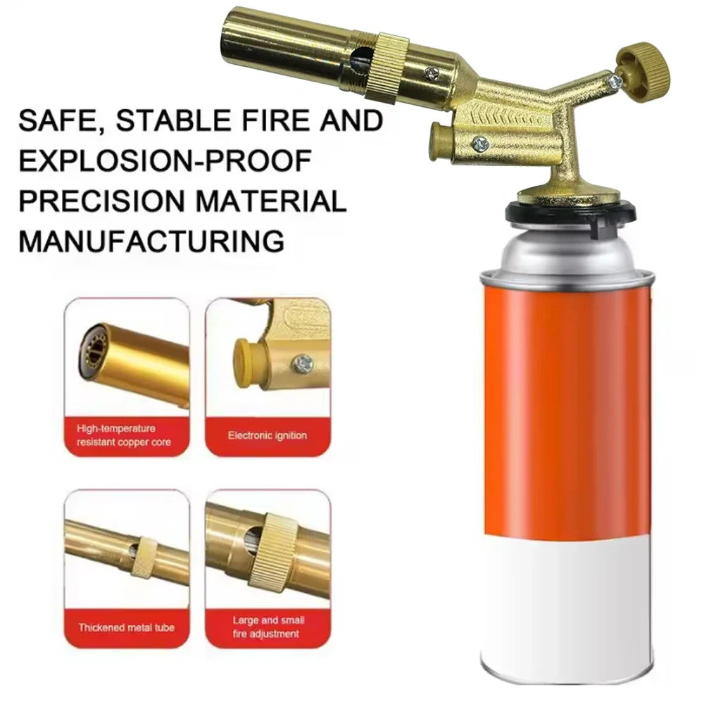 High Temperature Brass Copper Welding Torch Gas Burner Flame Gun for Brazing Solder Propane Plumbing - Home Improvement Tool Zpaxo