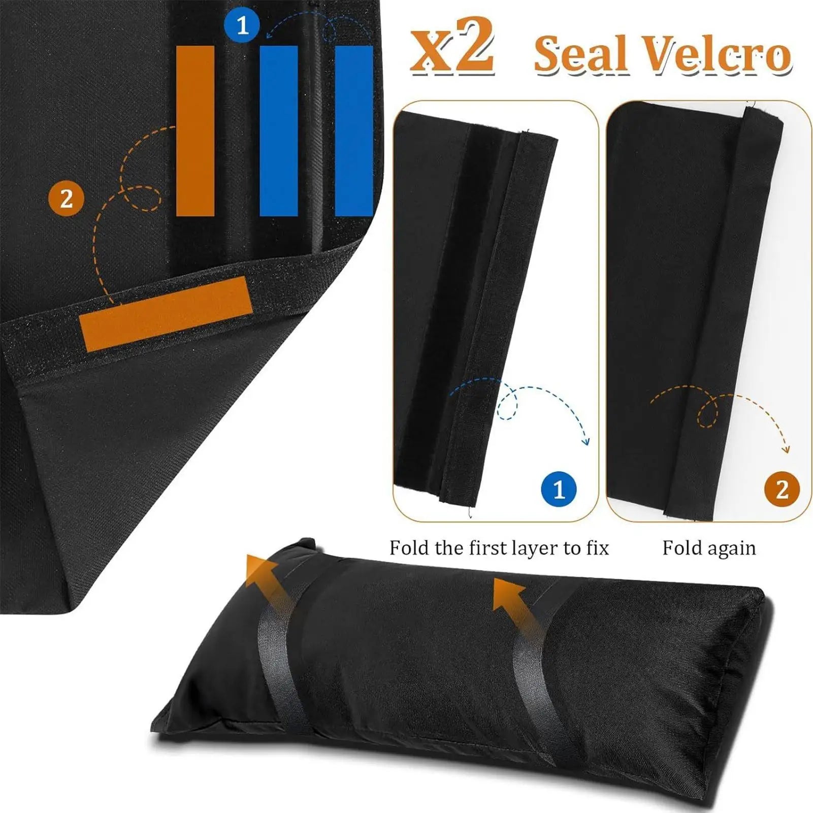 Umbrella Base Weight Bag 2 Windproof Fillable Saddlebag Heavy Duty