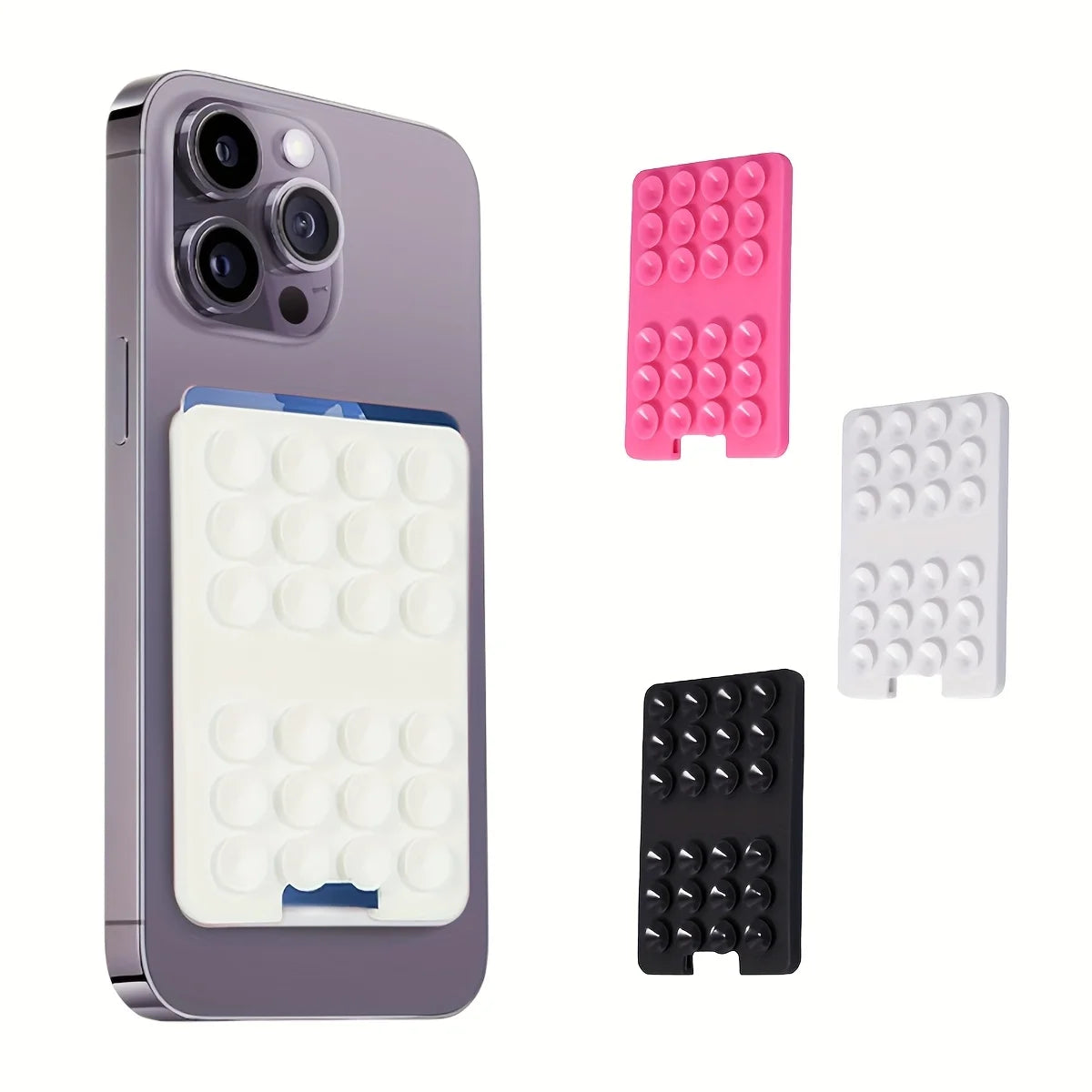 Silicone Suction Cup Phone Holder & Card Wallet | Selfie Grip