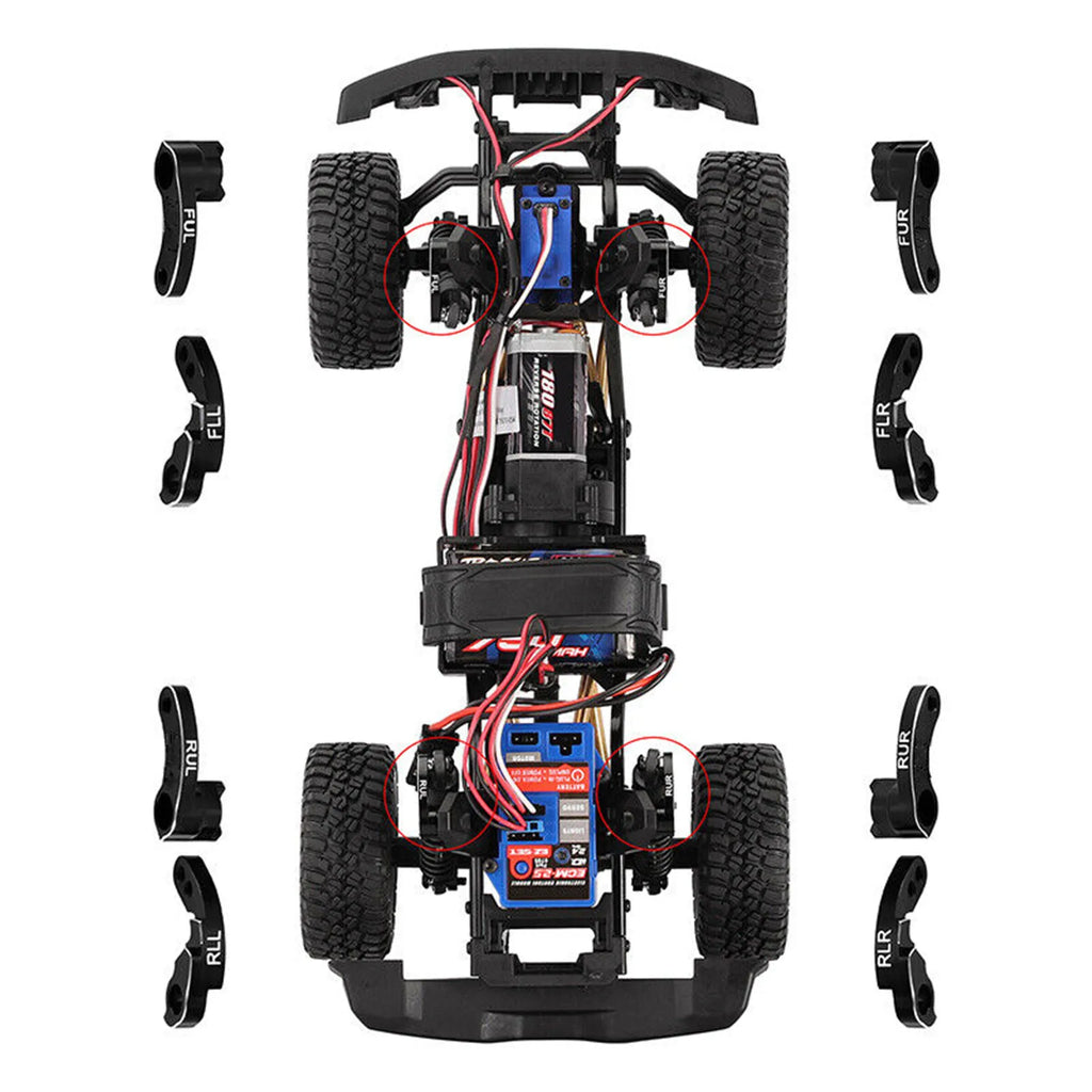 CNC Aluminum Shock Flex Blades Traxxas TRX4M 1 18 RC Crawler Car