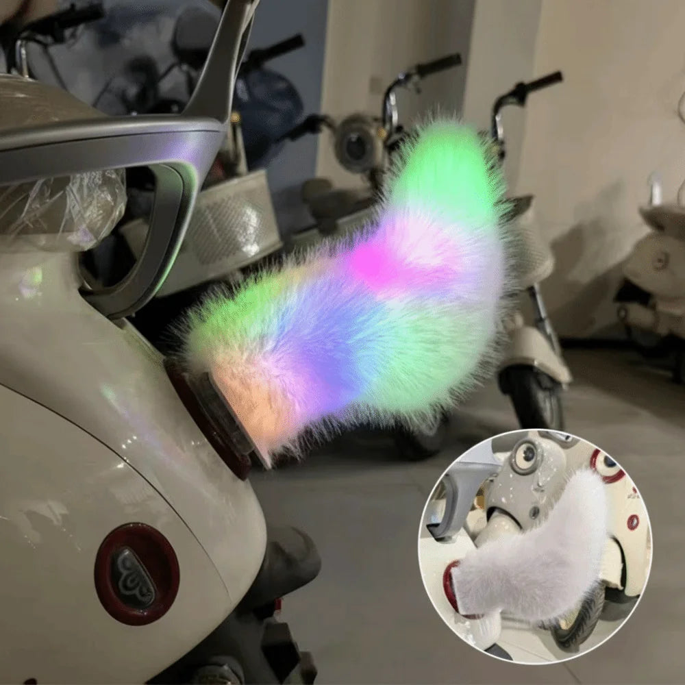 Colorful Lights LED Electric Car Tail Collision Protection Motorized Zpaxo White