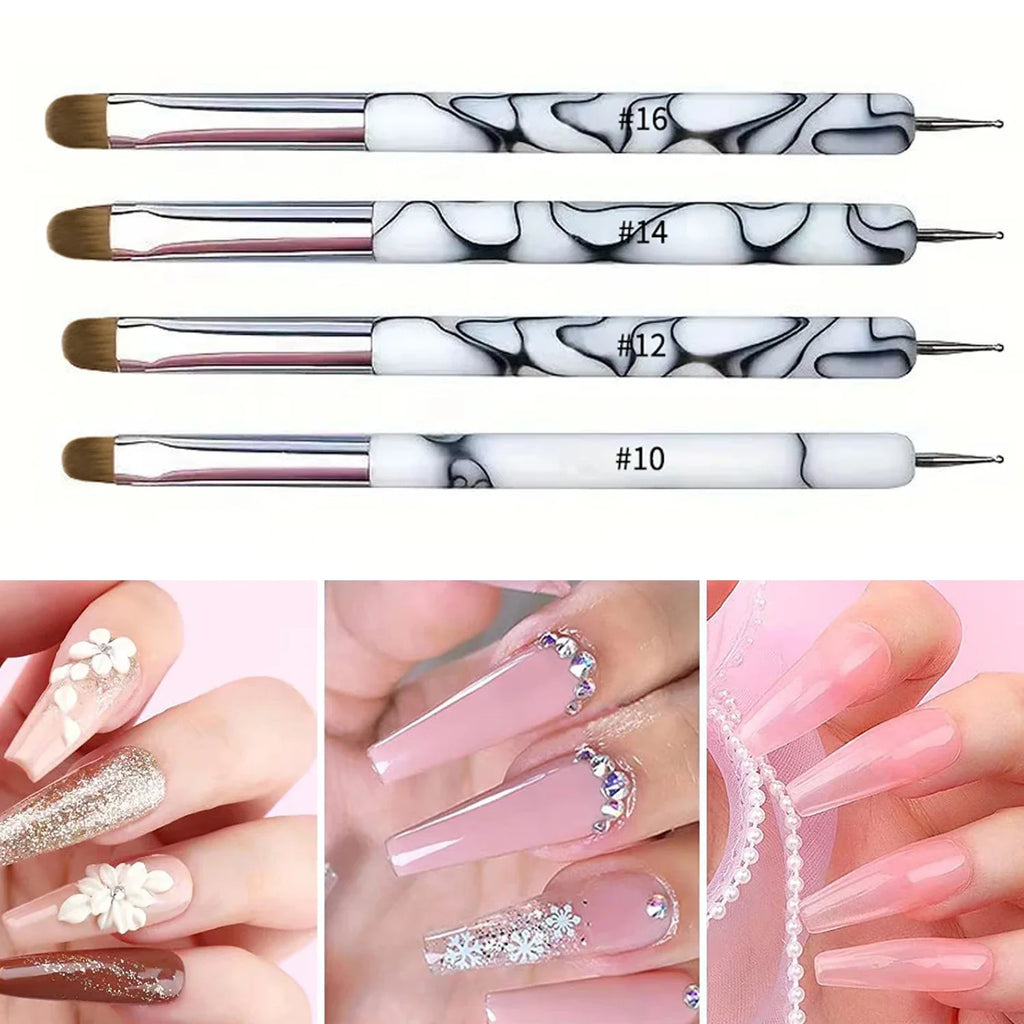 Dual-Ended Nail Art Brushes And Dotting Pens Set, Professional Manicure Detailing Tools, French Nail Art Pen Kit Zpaxo