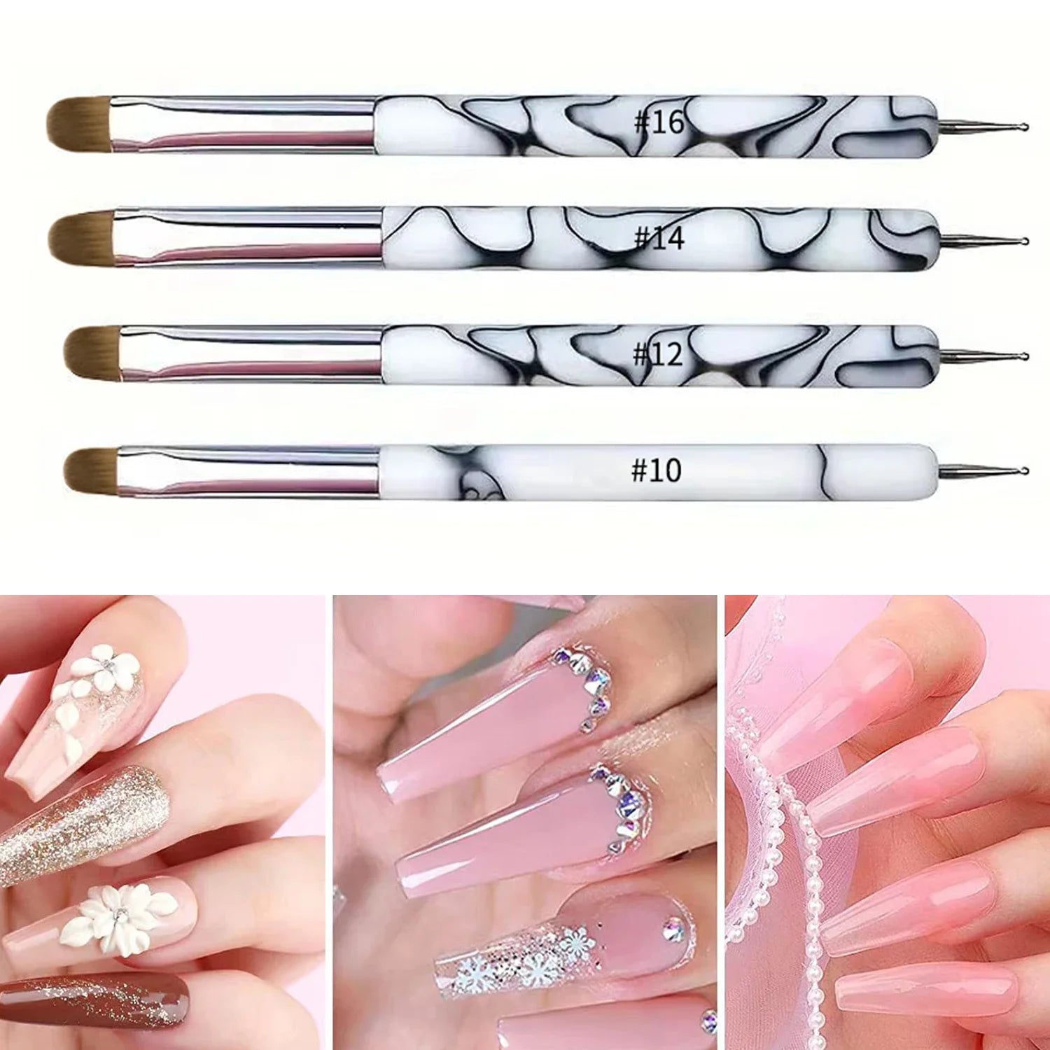 Dual-Ended Nail Art Brushes And Dotting Pens Set, Professional Manicure Detailing Tools, French Nail Art Pen Kit Zpaxo