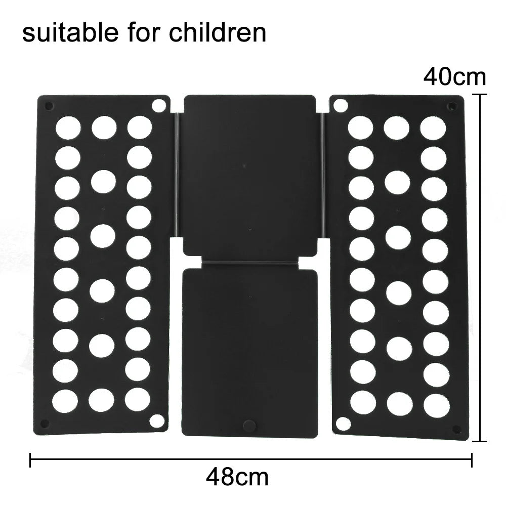 Home Storage Clothes Holder Quick Clothes Folding Board T Shirts Jumpers Organizer Fold Kids Magic Clothes Folder Save Time Zpaxo black S for child