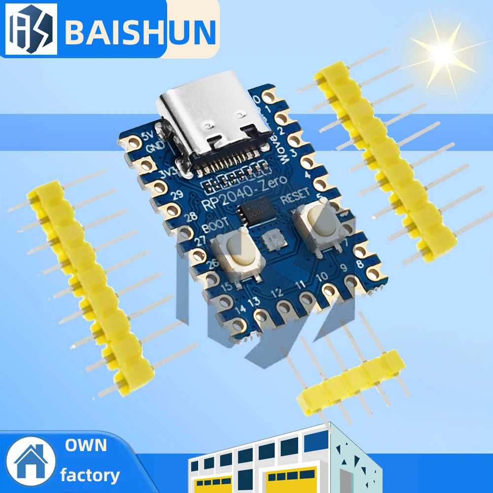 RP2040-Zero RP2040 For Raspberry Pi Microcontroller PICO Development Board Module Dual-core Cortex M0+ Processor 2MB Flash Zpaxo