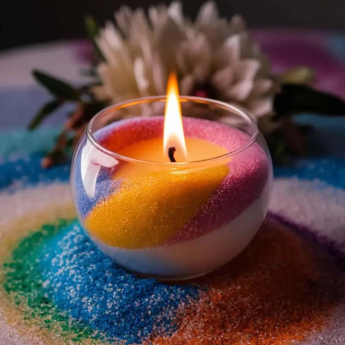 10-Color Sand Wax Candle Making Kit – Granulated Wax & Wicks Candle Making Kit Zpaxo