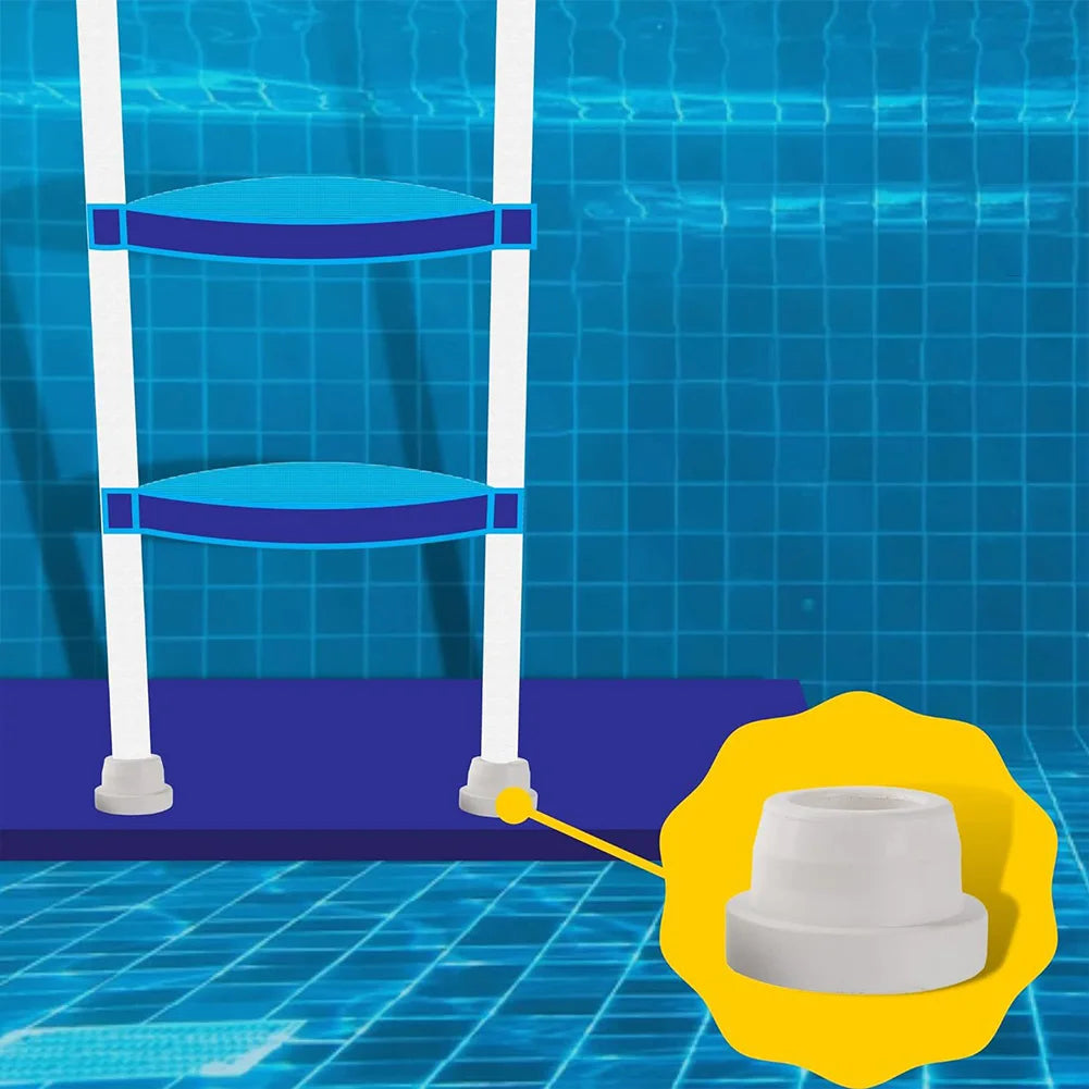 1-2PCS Pool Ladder Tubing Inside Plug Safety Bumper Cap Universal Pool Ladder Rubber End Caps for Inground Pool Protect Liner Zpaxo