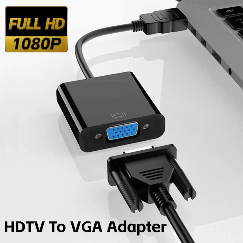 Speed HDTV VGA Adapter Male Female Converter HD Scaler Video Cable Zpaxo