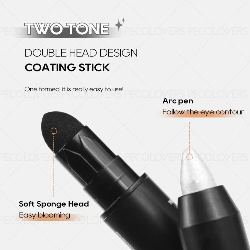 1PC Metallic Gray Eyeshadow Stick - Waterproof, Resistant to Sweat, Long-Lasting with a Shiny End, Infused for Daily Use Zpaxo