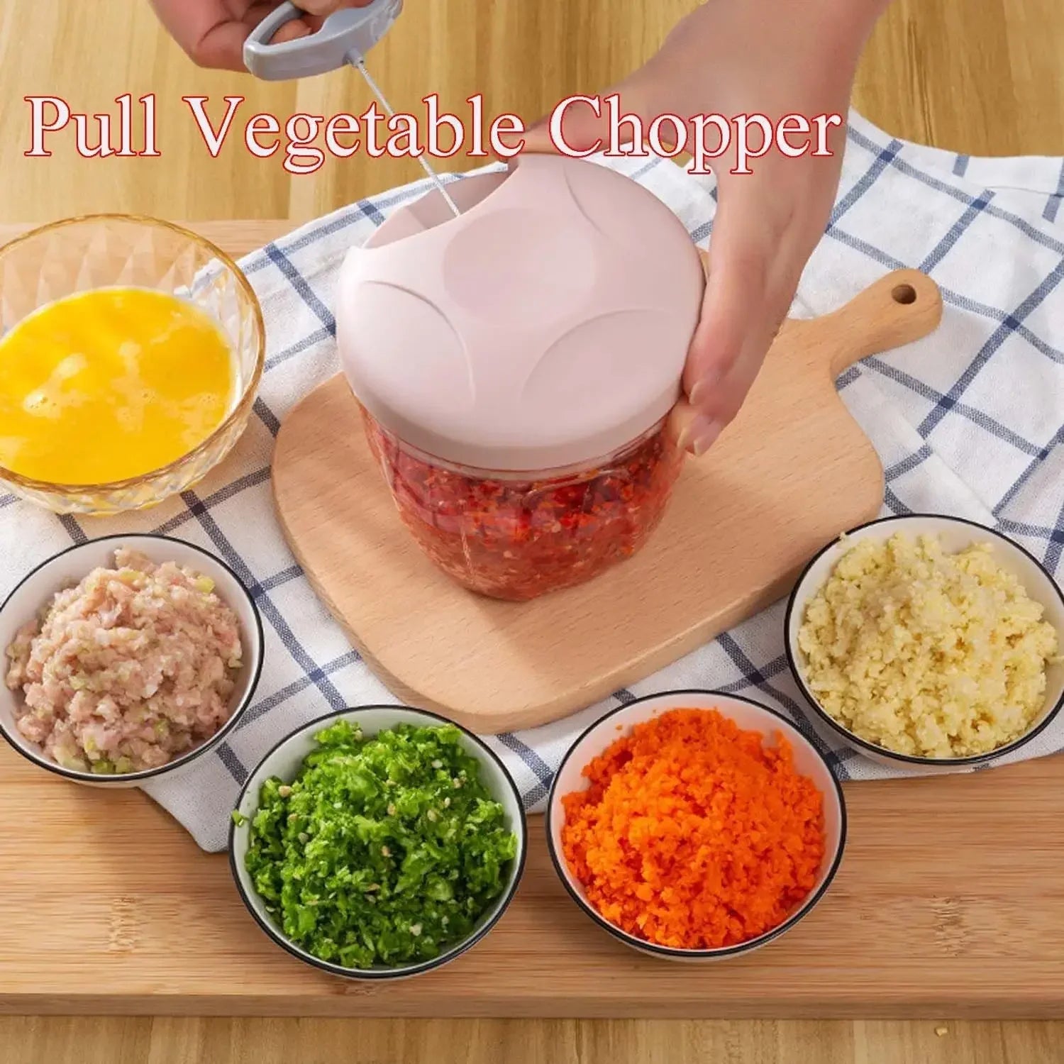 Manual Garlic Chopper & Food Mincer – 500ml / 900ml