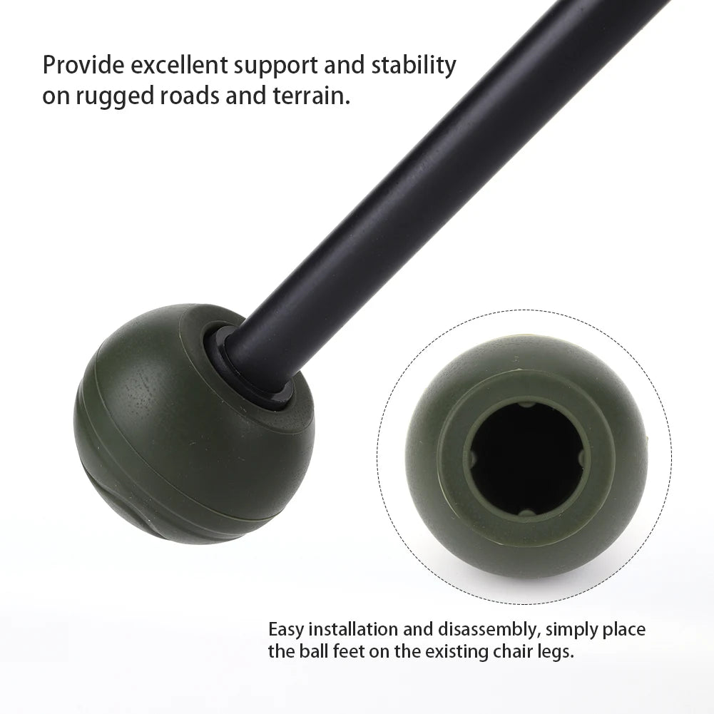 4- Camping Chair Leg Cap Anti Slip Outdoor Tips Ball Shock Absorption