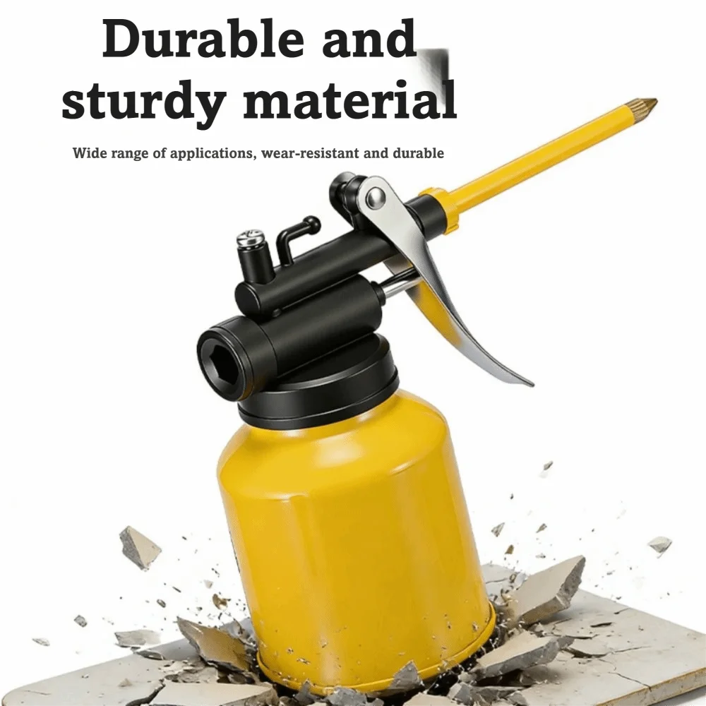 Hand Pump High Pressure Oil Can Metal Durable Oil Pot Fast Flow Rate High Flow Rate Grease Lubrication Tool Zpaxo