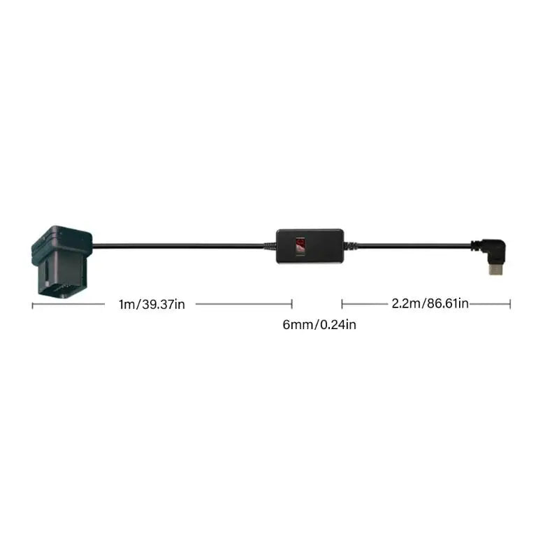 652F OBD Power Supply Cable 12V24V 5V Converters 3 26M Length Plastic Zpaxo
