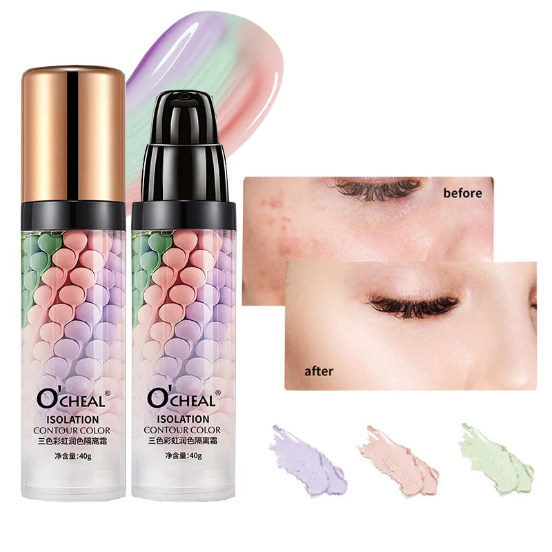 Three-color Makeup Base Light Moisturizing Easy Apply Provides