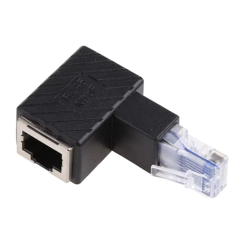 652F 90 Degree Right Left Up Down RJ45 Male Female Cat 5 6 Ethernet Zpaxo