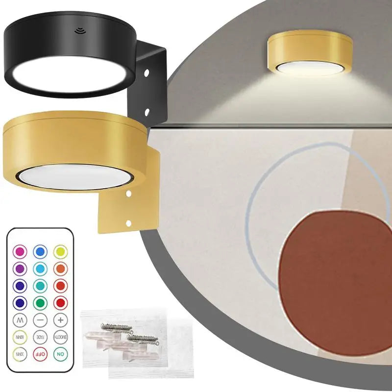 LED Magnetic Wall Sconce Lights Mounted Lamp Remote Control 13-Color